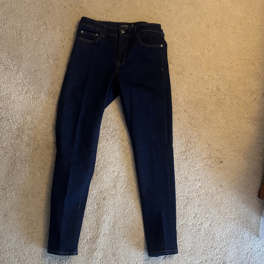 Lauren Ralph Lauren Women's Dark Blue Skinny Jeans